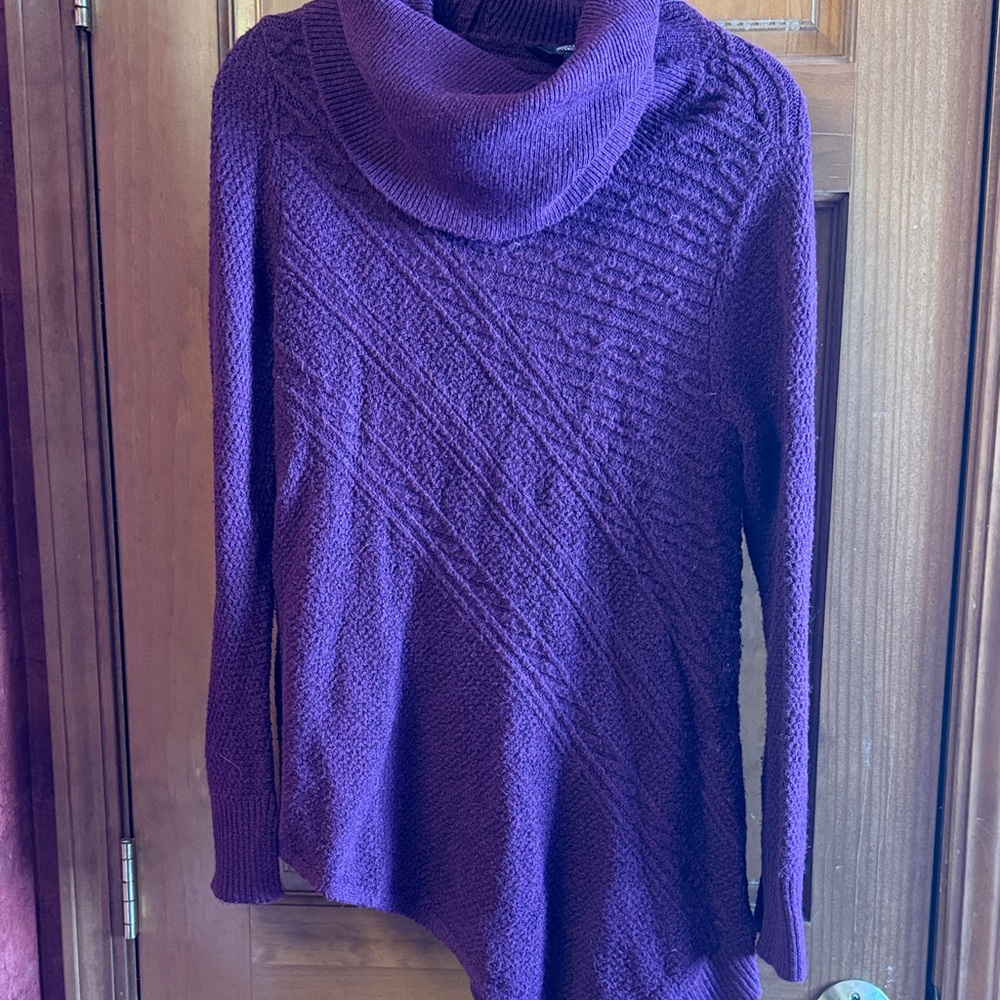 Women's Maroon Cowl Neck Sweater
